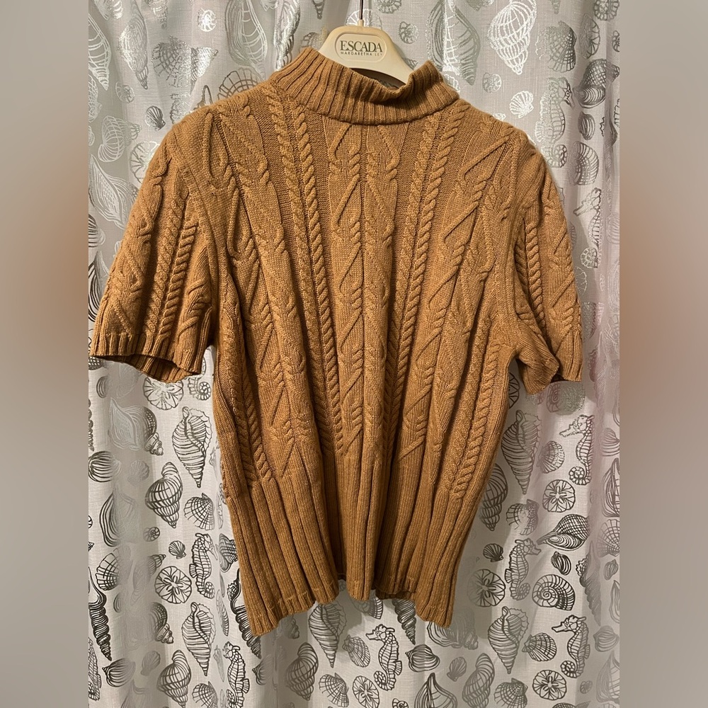 Escada Women's Tan Cowl Neck Sweater